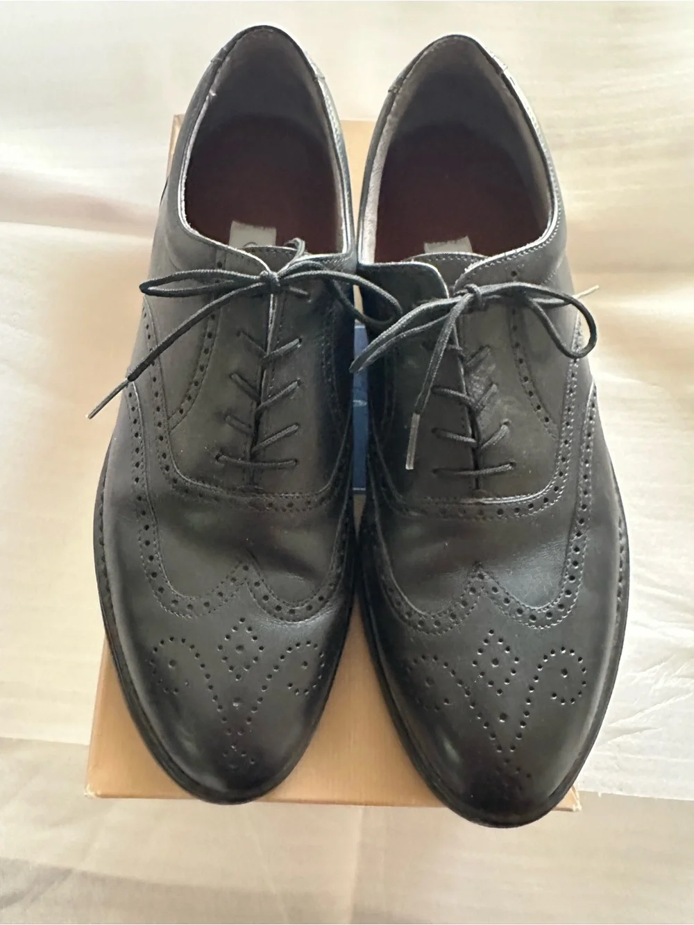 Rockports DresSports Black Leather Wingtip Oxfords Men’s 10 1/2 M